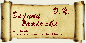 Dejana Momirski vizit kartica